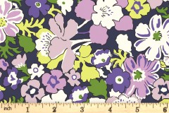Liberty Fabrics - Carnaby - Westbourne Posy - Lilacs and Yellows (04775947/B)