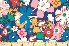 Liberty Fabrics - Carnaby - Westbourne Posy - Brights on Navy (04775947/C)