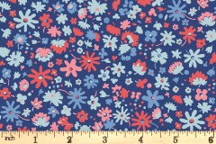 Liberty Fabrics - Carnaby - Bloomsbury Blossom - Blue (04775949/A)