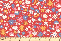 Liberty Fabrics - Carnaby - Bloomsbury Blossom - Red (04775949/D)