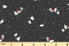 Liberty Fabrics - A Woodland Christmas - Christmas Cottage - Charcoal (04776018/A)