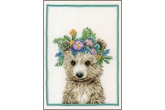 Lanarte - Flower Crown Bear (Cross Stitch Kit)