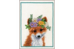 Lanarte - Flower Crown Fox (Cross Stitch Kit)