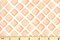 Moda - Goldenrod - Tiles - Coral (36054-21)