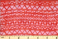 Moda - Malibu Batiks - Geometric Stripe - Coral (4357-16)