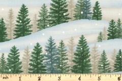 Moda - Woodland Winter - Winter Tree Line - Snowy White (56091-11)