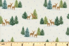 Moda - Woodland Winter - Tiny Tree Deer - Snowy White (56095-11)