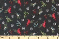 Moda - Woodland Winter - Winter Birds - Charcoal Black (56096-17)