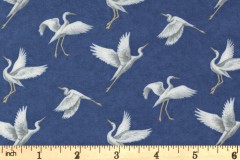 Moda - Watermarks - Egrets - Indigo (6912-14)