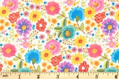 Moda - Vintage Soul - Stitched Flowers - Rainbow (7436-11)