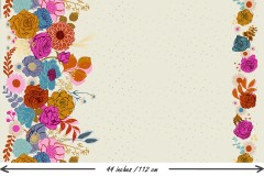 Ruby Star Society - Rise - Shine Floral Border - Shell with Gold Metallic (RS0014-11M)