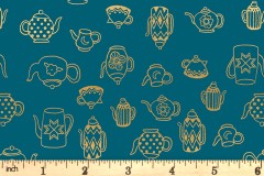 Ruby Star Society - Purl - Tea Time - Teal with Gold Metallic (RS2035-16M)