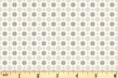 Makower - Scandi Christmas - Geometric - Grey on Cream with Silver Metallic (2458/S)