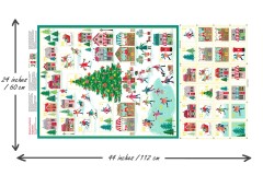 Makower - Christmas Panels - Skaters Advent Calendar (2464/1)
