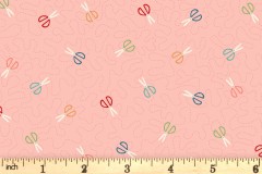 Makower - Sewing Room - Scissors - Pink (2506/P)