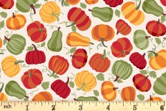 Makower - Autumn Days - Pumpkins - Cream (2597/Q)