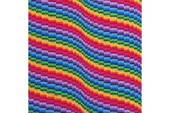 Crochet Between Worlds - Bargello Wave Baby Blanket - Rainbow (Stylecraft Yarn Pack)