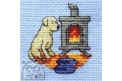 Mouseloft - Stitchlets for Christmas - Dog by the Woodburner (Cross Stitch Kit)
