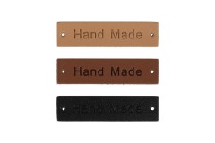 Milward Leather Labels - Hand Made - 1 x 4cm (pack of 6)