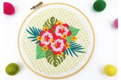Oh Sew Bootiful - Tropical Flowers (Embroidery Kit)