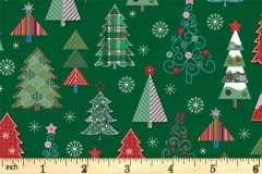 P&B Textiles - Christmas Miniatures 2 - Christmas Trees - Green (CHM24728)