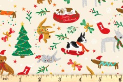 P&B Textiles - Christmas Miniatures 2 - Dogs - Multi (CHM24729)