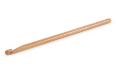Pony Single End Crochet Hook - Bamboo - 15cm (6.00mm)