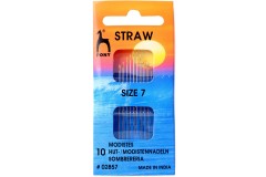 Pony Gold Eye Hand Sewing Needles, Straw / Milliners, Size 7 (pack of 10)