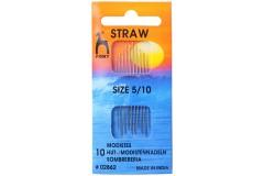 Pony Gold Eye Hand Sewing Needles, Straw / Milliners, Sizes 5, 10 (pack of 10)