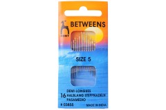 Pony Gold Eye Hand Sewing Needles, Betweens / Quilting, Size 5 (pack of 16)