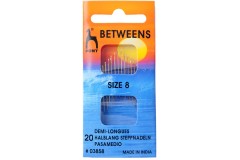 Pony Gold Eye Hand Sewing Needles, Betweens / Quilting, Size 8 (pack of 20)