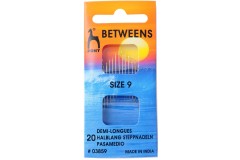 Pony Gold Eye Hand Sewing Needles, Betweens / Quilting, Size 9 (pack of 20)