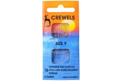 Pony Gold Eye Hand Sewing Needles, Crewels / Embroidery, Size 9 (pack of 16)