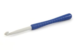 Pony Single End Easy Grip Crochet Hook - Blue - 14cm (6.00mm)