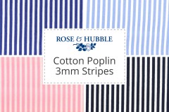 Rose & Hubble - Cotton Poplin Stripes - 3mm