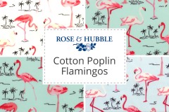 Rose & Hubble - Cotton Poplin Flamingos