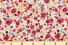 Rose & Hubble - Cotton Poplin Florals - Red (CP0827)