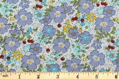Rose & Hubble - Cotton Poplin Florals - Blue (CP0839)