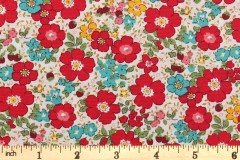 Rose & Hubble - Cotton Poplin Florals - Red (CP0839)