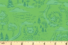 Riley Blake - 100 Aker Woods - 100 Aker Woods Map - Green (C15171)