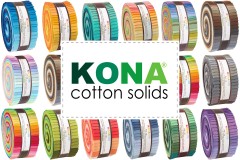 Kona Cotton Solids - Roll Ups (2.5" strips)