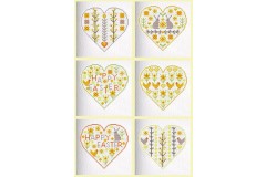 Riverdrift House - Spring Hearts Greetings Cards (Cross Stitch Kit)
