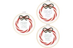 Rico - Red & White Festive Wreath (Cross Stitch Kit)