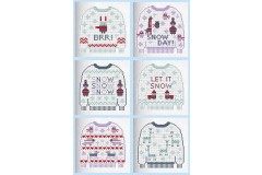 Riverdrift House - Christmas Jumpers Medium Greetings Cards (Cross Stitch Kit)