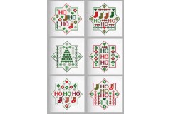 Riverdrift House - Ho Ho Ho Christmas Stars - Christmas Cards (Cross Stitch Kit)