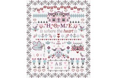 Riverdrift House - Home Is Where The Heart Is Sampler (Cross Stitch Kit)
