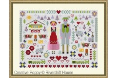 Riverdrift House - Swiss Folkies (Cross Stitch Pattern)