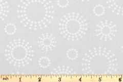 Kingfisher Fabrics - Get Back! - 48501 - White/White
