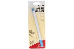Sew Easy Fabric Marker, Wipe/Wash Out, Fine Tip, Blue
