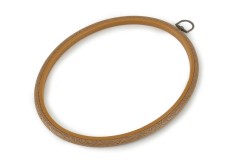 Siesta - Flexi Embroidery Hoop, Woodgrain, Oval, 20 x 25cm / 8 x 10in